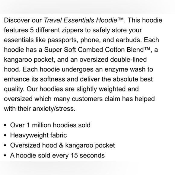 Comfrt Travel Essentials Steel Gray Hoodie - Picture 14 of 14